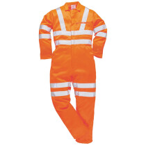 Portwest RT42 (T) High Visibility Poly-cotton Coverall RIS - Orange - Tall Leg Length