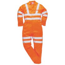 Portwest RT42 (R) High Visibility Poly-cotton Coverall RIS - Orange - Regular Leg Length