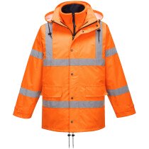 Portwest RT63 Hi-Vis Breathable Traffic Jacket (Interactive) High Visibility - Orange