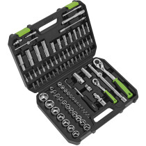 Sealey S01210 Socket Set 94 Piece 1/4" & 1/2"Sq Drive WallDrive® Metric