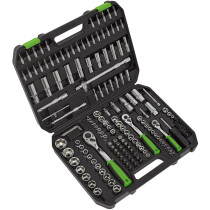 Sealey S01211 Socket Set 171 Piece 1/4", 3/8" & 1/2"Sq Drive WallDrive® Metric