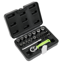 Sealey S01233 Socket Set 25pc 1/4"Sq Drive - Metric