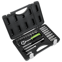 Sealey S01234 Socket Set 26pc 1/4"Sq Drive Metric