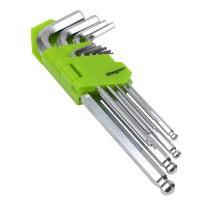 Sealey S01260 Hex Key Set Ball-End Long 9pc - Metric
