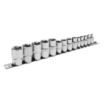 Sealey S01265 TRX-Star* Socket Set 14pc 1/4", 3/8" & 1/2"Sq Drive E4-E24
