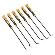 Sealey S01104 Pick & Hook Set 6pc Extra-Long