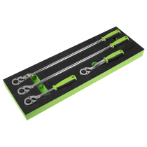 Sealey S01231 Ratchet Wrench Set 4pc 1/2"Sq Drive Flip Reverse