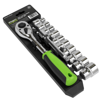 Sealey S01244 Socket Set 12pc 1/2"Sq Drive WallDrive Metric