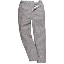 Portwest S068 (Houndstooth) Chefswear Harrow Chefs Trousers - Black & White Houndstooth Check