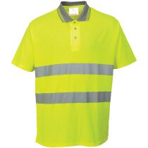Portwest S171 Hi-Vis Cotton Comfort Polo Shirt High Visibility 