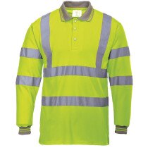Portwest S277 Hi-Vis Long Sleeved Polo High Visibility