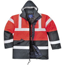 Portwest S466 Hi-Vis Contrast Traffic Jacket - Red/Navy