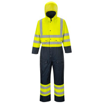 Portwest S485 Hi-Vis Contrast Coverall High Visibility - Lined