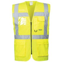 Portwest S476 Hi Vis Berlin Executive Vest High Visibility - Yellow