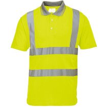 Portwest S477 Hi-Vis Short Sleeve Polo High Visibility - Yellow