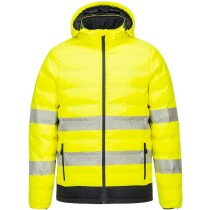 Portwest S548 Hi-Vis Ultrasonic Heated Tunnel Jacket - Yellow/Black
