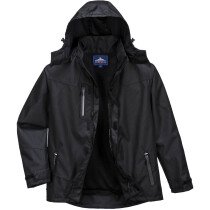 Portwest S555 Outcoach Jacket PWR Rainwear - Black