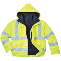 Portwest S773 Bizflame Rain Hi-Vis Antistatic FR Bomber Jacket-Portwest Chest Small (36"-38") Yellow