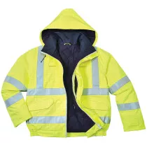 Portwest S773 Bizflame Rain Hi-Vis Antistatic FR Bomber Jacket-Portwest Chest Small (36"-38") Yellow
