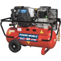 Sealey SA5040 Compressor 50ltr Belt Drive 4-Stroke OHV Petrol Engine 4.0hp