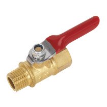 Sealey SA906 Ball Valve Lever 1/4"BSPT (M) x 1/4"BSP (F)