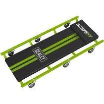 Sealey SCR75HV 36" Deluxe American-Style Creeper with Steel Frame and 6 Wheels - Hi-Vis Green