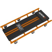 Sealey SCR75O 36" Deluxe American-Style Creeper with Steel Frame and 6 Wheels - Orange