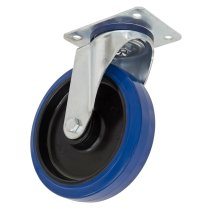 Sealey SCW3100SPEM Heavy-Duty Blue Elastic Rubber Swivel Castor Wheel ø100mm - Trade