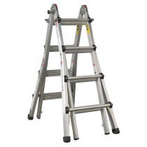 Sealey AFPL3 Aluminium Telescopic Ladder 4-Way EN131 Adjustable Height