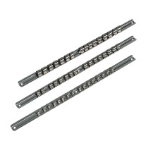 Sealey AK270 Socket Retaining Rail Set 3pc 1/4", 3/8" & 1/2"Sq Drive