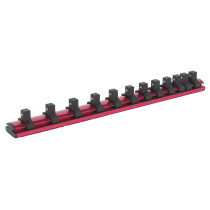 Sealey AK27083 Socket Retaining Rail Magnetic 3/8"Sq Drive 12 Clips