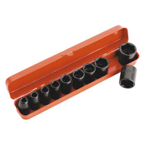 Sealey AK56/11M Impact Metric Socket Set 10 Piece 1/2" Drive