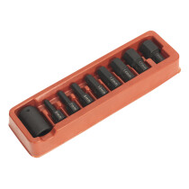 Sealey AK5609 Impact Hex Bit & Holder Set 9pc 1/2"Sq Drive