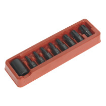 Sealey AK5610 Impact TRX-Star Bit & Holder Set 9pc 1/2"Sq Drive