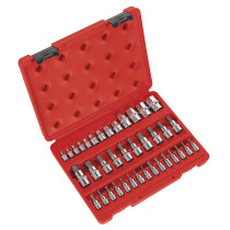 Sealey AK6197 TRX-Star (Torx type) Socket & Bit Set 38 Piece 1/4", 3/8" & 1/2" Drive