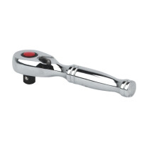 Sealey AK660S Stubby Ratchet Wrench 1/4" Drive Pear Head Flip Reverse