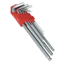 Sealey AK7140 Ball-End Hex Key Set 9pc Extra Long Metric