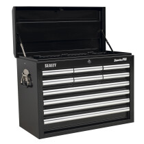Sealey AP33109B Topchest 10 Drawer with Ball Bearing Runners - Black