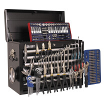 Sealey AP33109BCOMBO Topchest 10 Drawer - Ball Bearing Runners - Black with 137pc Tool Kit
