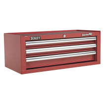 Sealey AP33339 Add-On Chest 3 Drawer with Ball Bearing Runners - Red