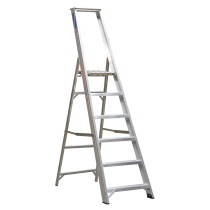 Sealey AXL6 Aluminium Step Ladder 6-Tread Industrial BS 2037/1