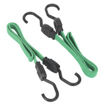 Sealey BCS16 610mm Flat Bungee Cord Set 2pc