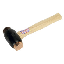 Sealey CRF35 Copper/Rawhide Faced Hammer 3.5lb Hickory Shaft