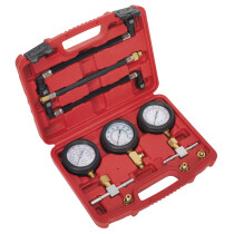 Sealey MS100 Motorcycle Compression & Fuel Pressure Gauge Set 3pc