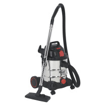 Sealey PC200SDAUTO Vacuum Cleaner Industrial 20ltr 1400W/230V Stainless Bin Auto Start