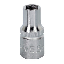 Sealey S14055 WallDrive Socket 5.5mm 1/4"Sq Drive