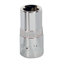Sealey SP1407 WallDrive® Socket 7mm 1/4"Sq Drive Fully Polished
