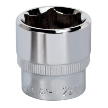 Sealey SP3822 WallDrive® Socket 22mm 3/8"Sq Drive Fully Polished