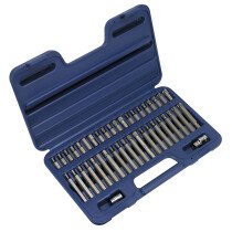 Sealey AK219 TRX-Star/Spline/Hex Bit Set 42pc 3/8" & 1/2"Sq Drive
