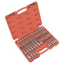 Sealey AK2196 Hex Socket Bit Set 30 Piece 1/2" Drive